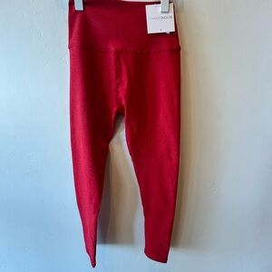 Beyond yoga space dye leggings, NWT, ruby heather